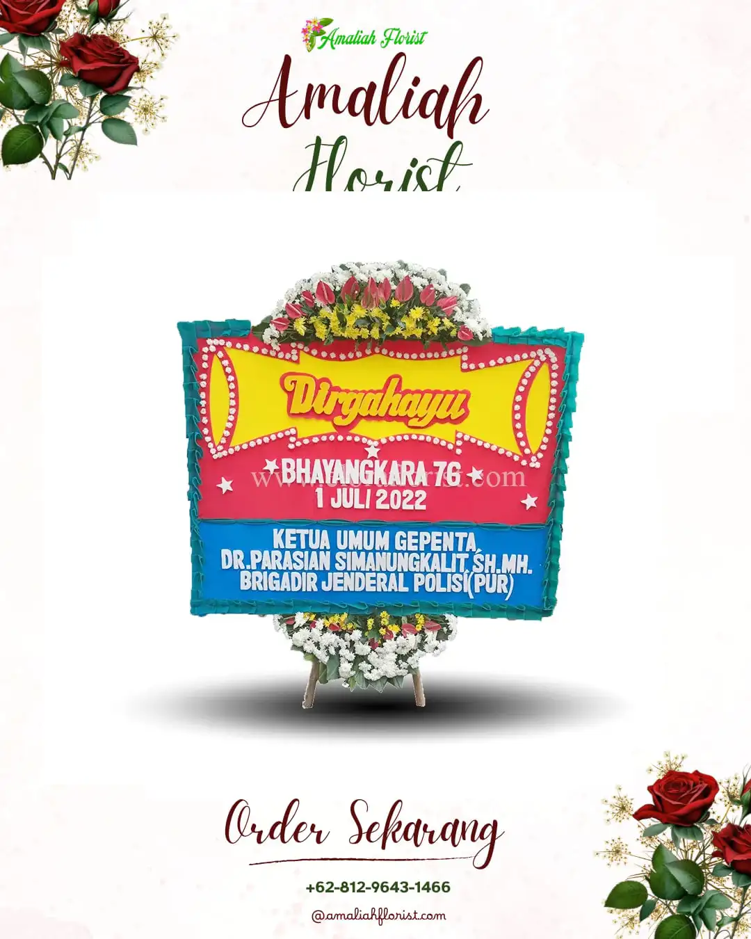 Papan Bunga HUT Ulang Tahun Tabukan Utara